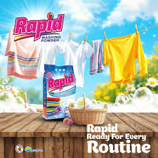 Rapid washing powder